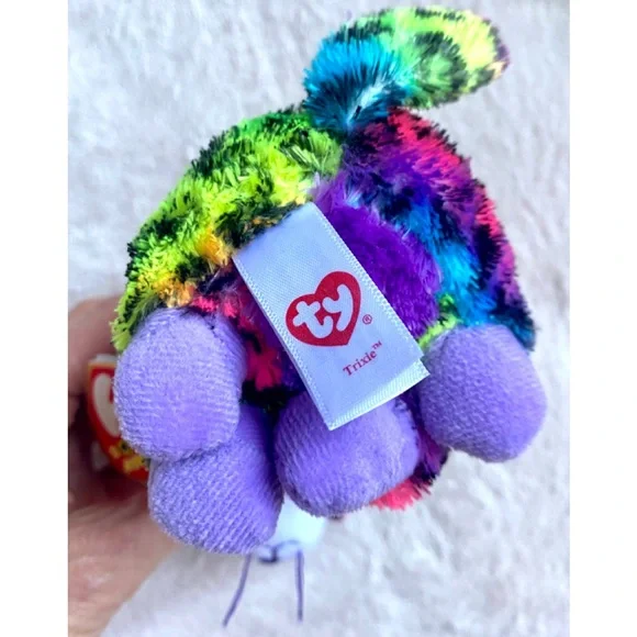 TY Beanie Boo TRIXIE the Colorful Spotted Leopard 🐆, 2015, Rare, NWT